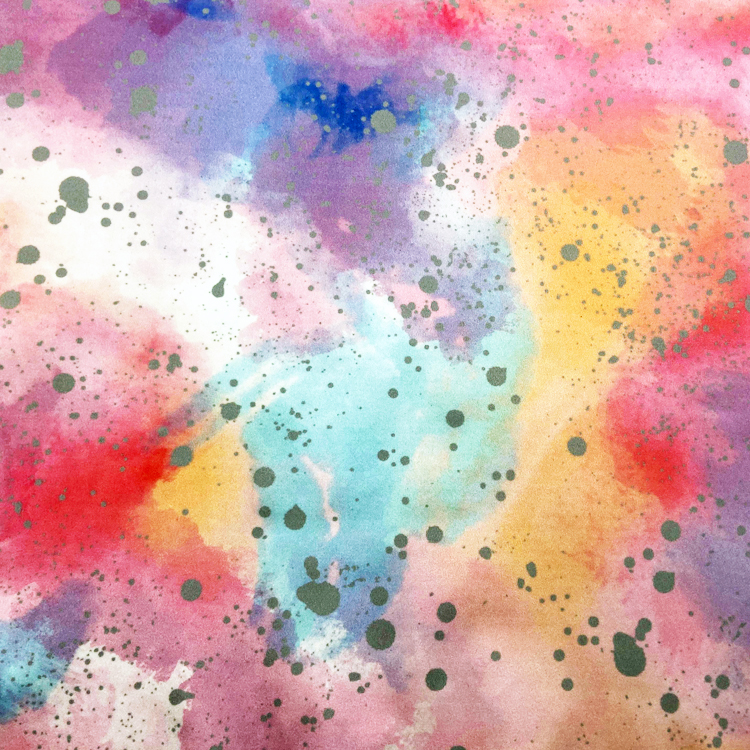 TECIDO DE POLIÉSTER IMPRESSO ARCO-ÍRIS