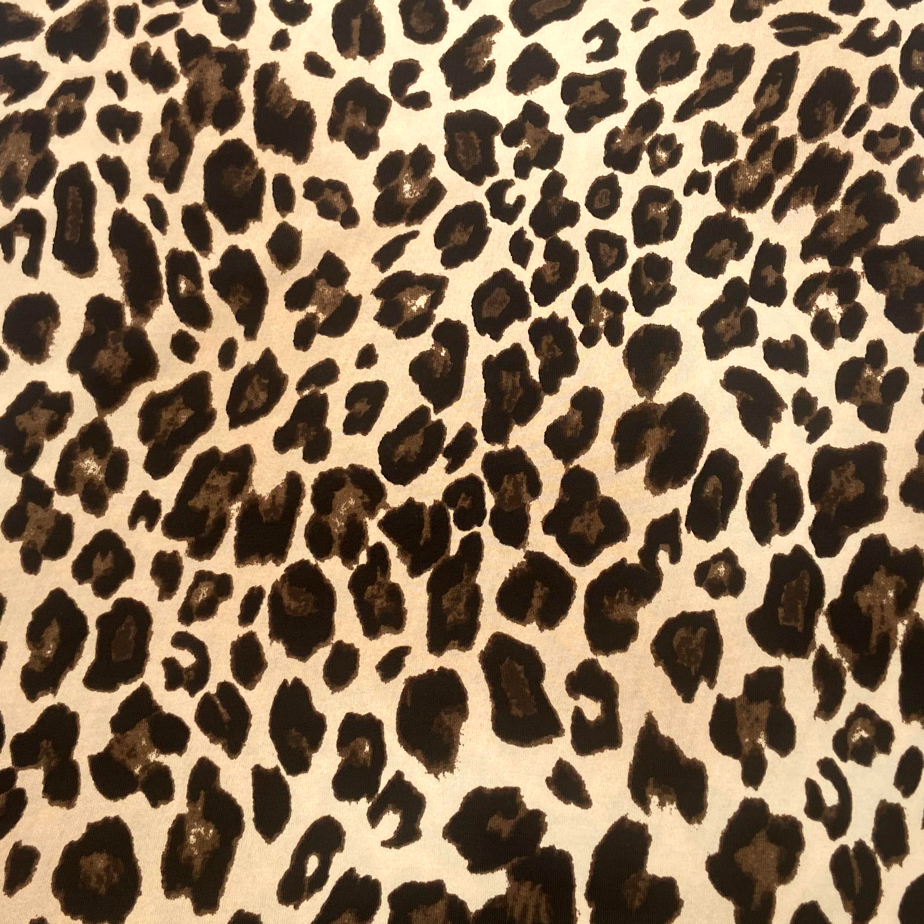 TECIDO DE JERSEY ÚNICO MARROM ESTAMPADO ANIMAL SELVAGEM