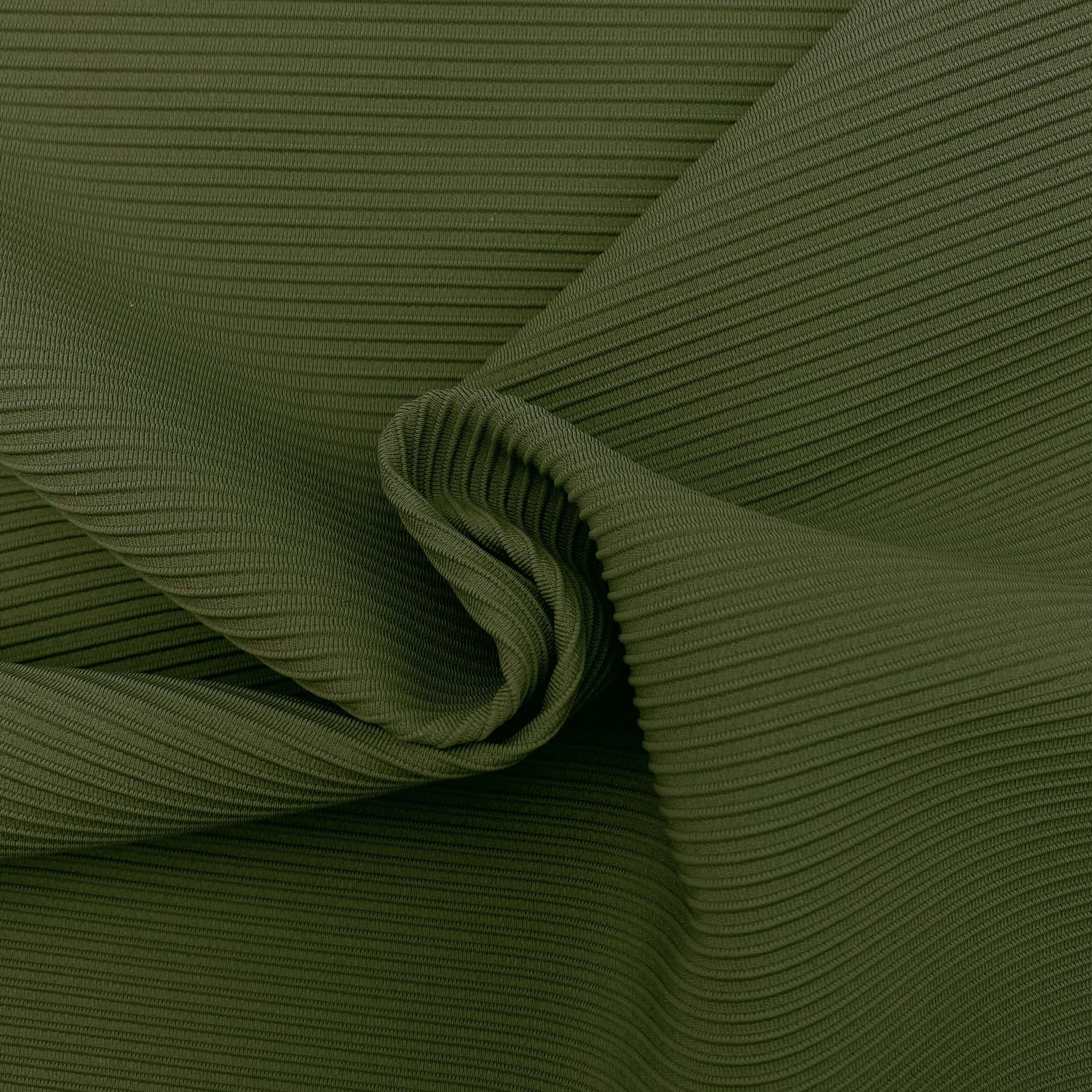 75% de nylon 25% spandex 270gsm 150cm Kakhi Green Otomano Intertravamento